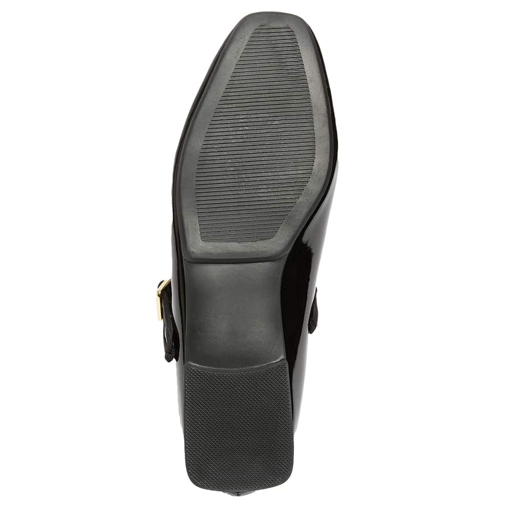 Romy Flat in Black Patent