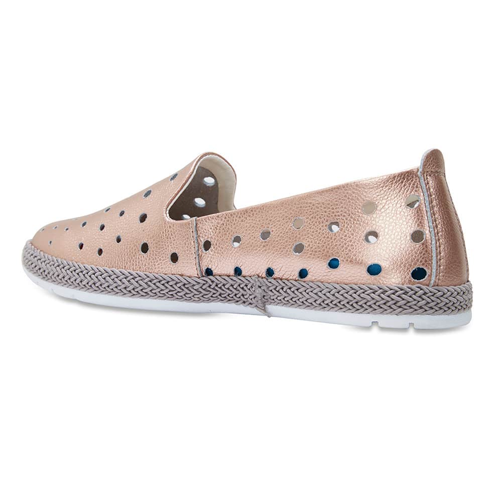 Roslyn Loafer in Rose Gold Leather