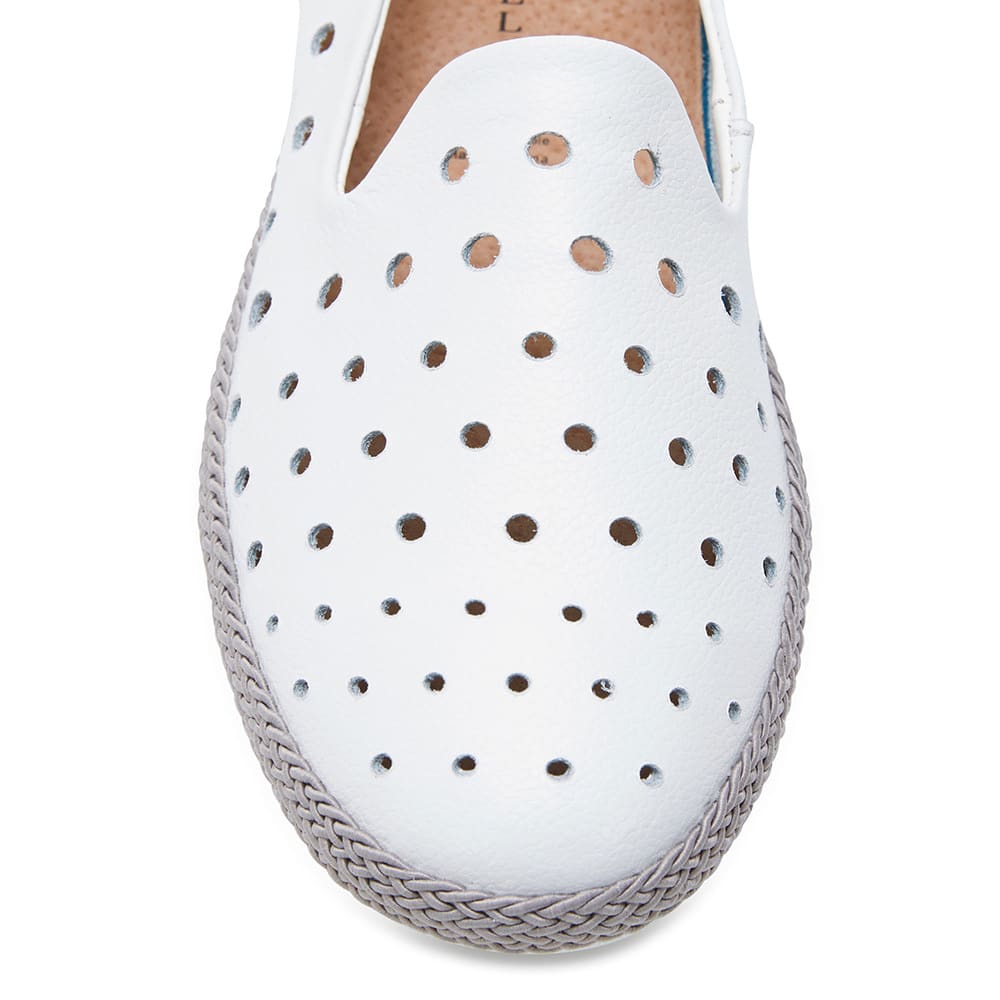 Roslyn Loafer in White Leather