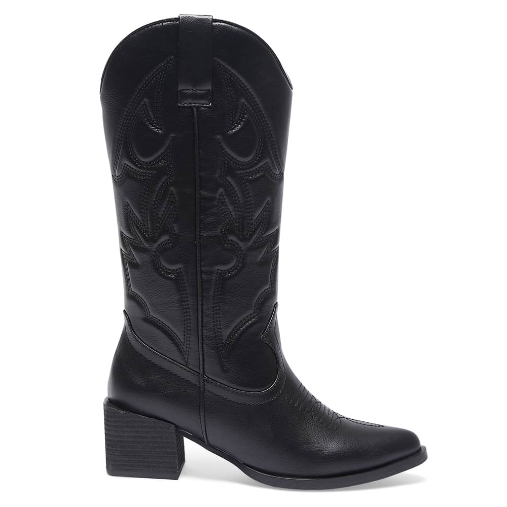 Ryder Boot in Black Smooth