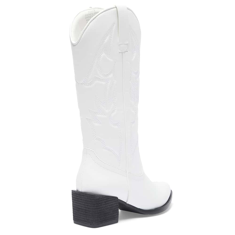 Ryder Boot in White Smooth