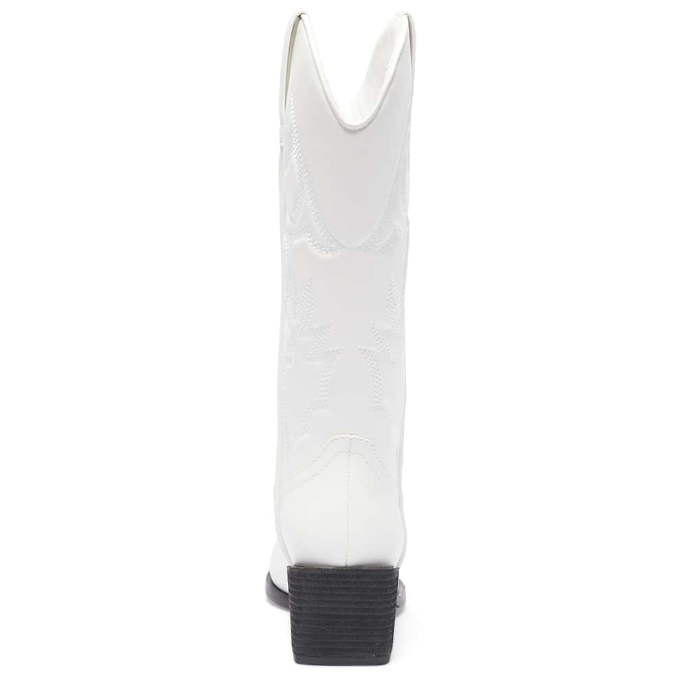 Ryder Boot in White Smooth