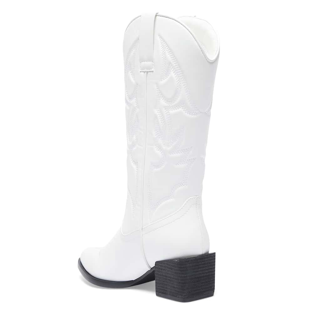 Ryder Boot in White Smooth