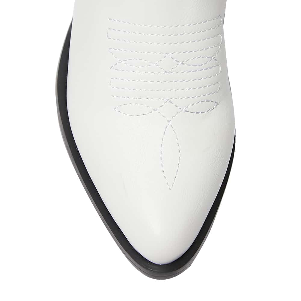 Ryder Boot in White Smooth