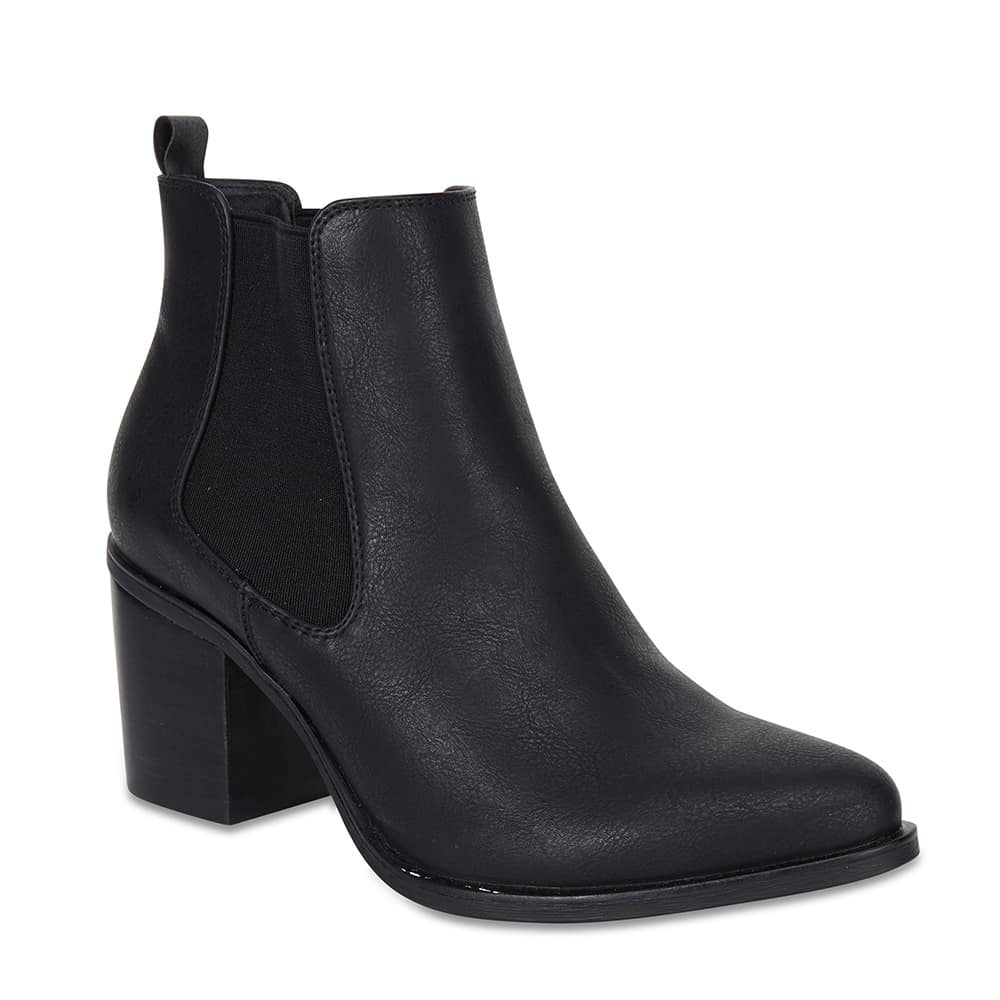 Salute Boot in Black Smooth