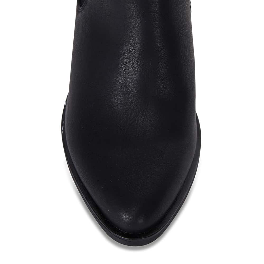 Salute Boot in Black Smooth