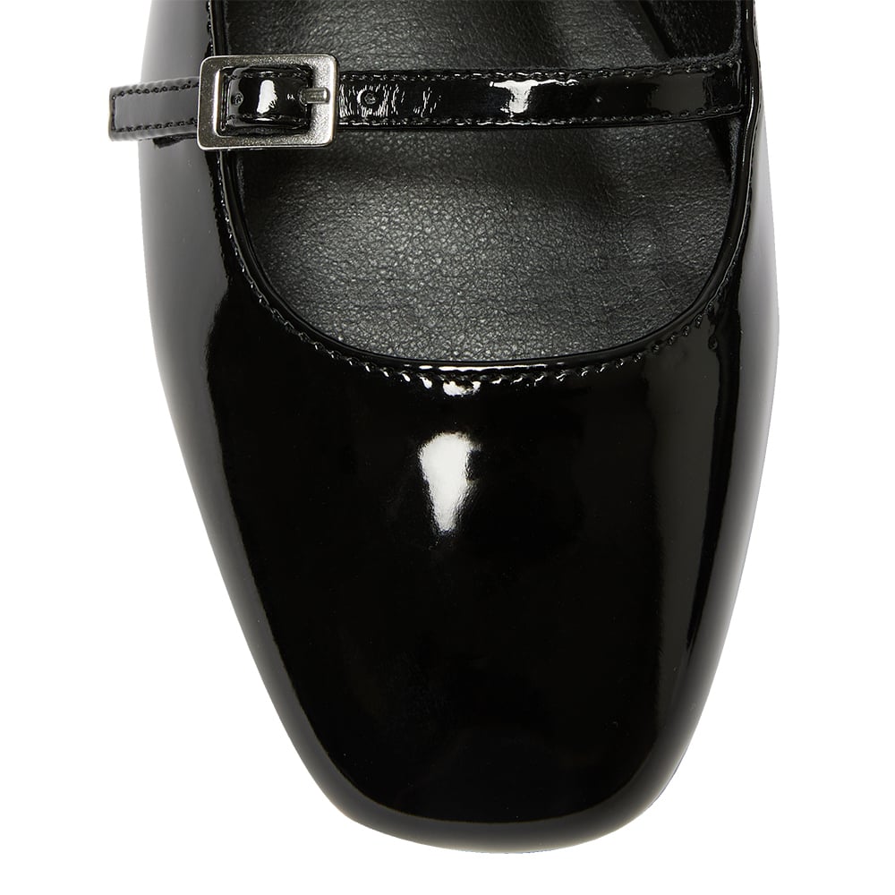Samira Flat in Black Patent
