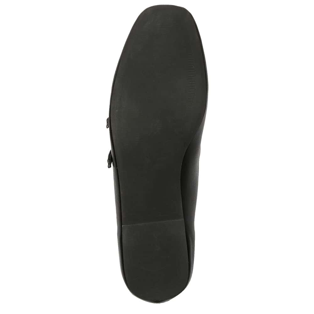 Samira Ballet Flat in Black Smooth