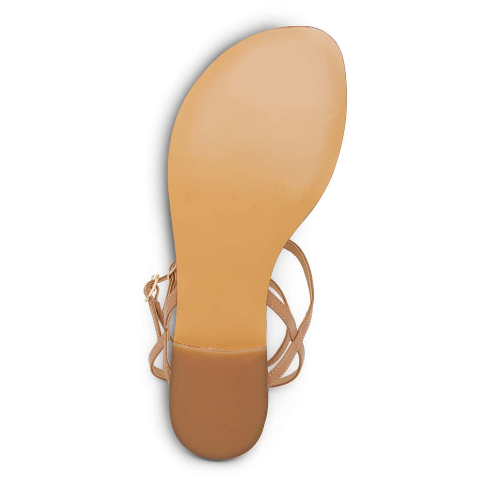 Saskia Sandal in Light Tan Leather