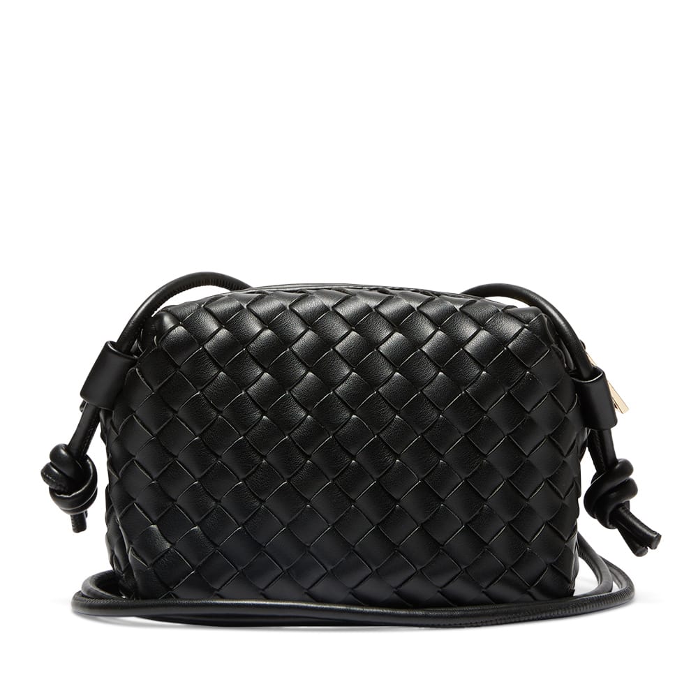 Sass Handbag in Black Weave