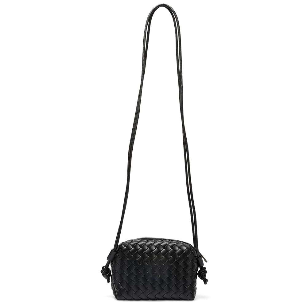 Sass Handbag in Black Weave