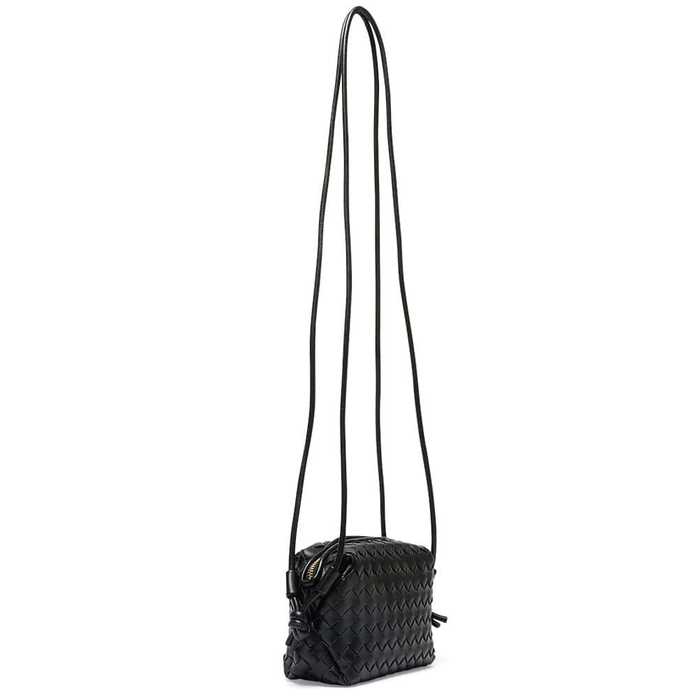 Sass Handbag in Black Weave