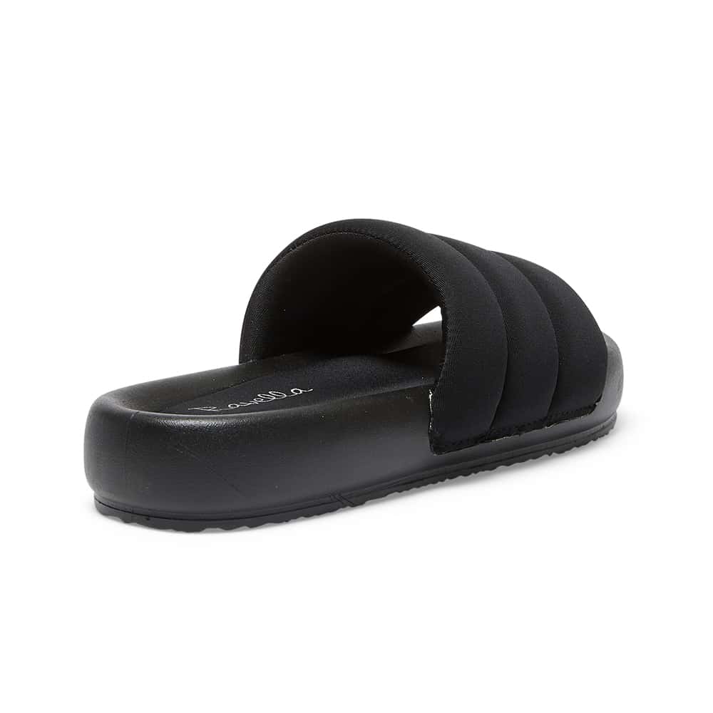Scuba Slide in Black Fabric