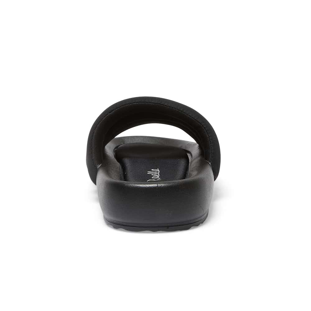 Scuba Slide in Black Fabric