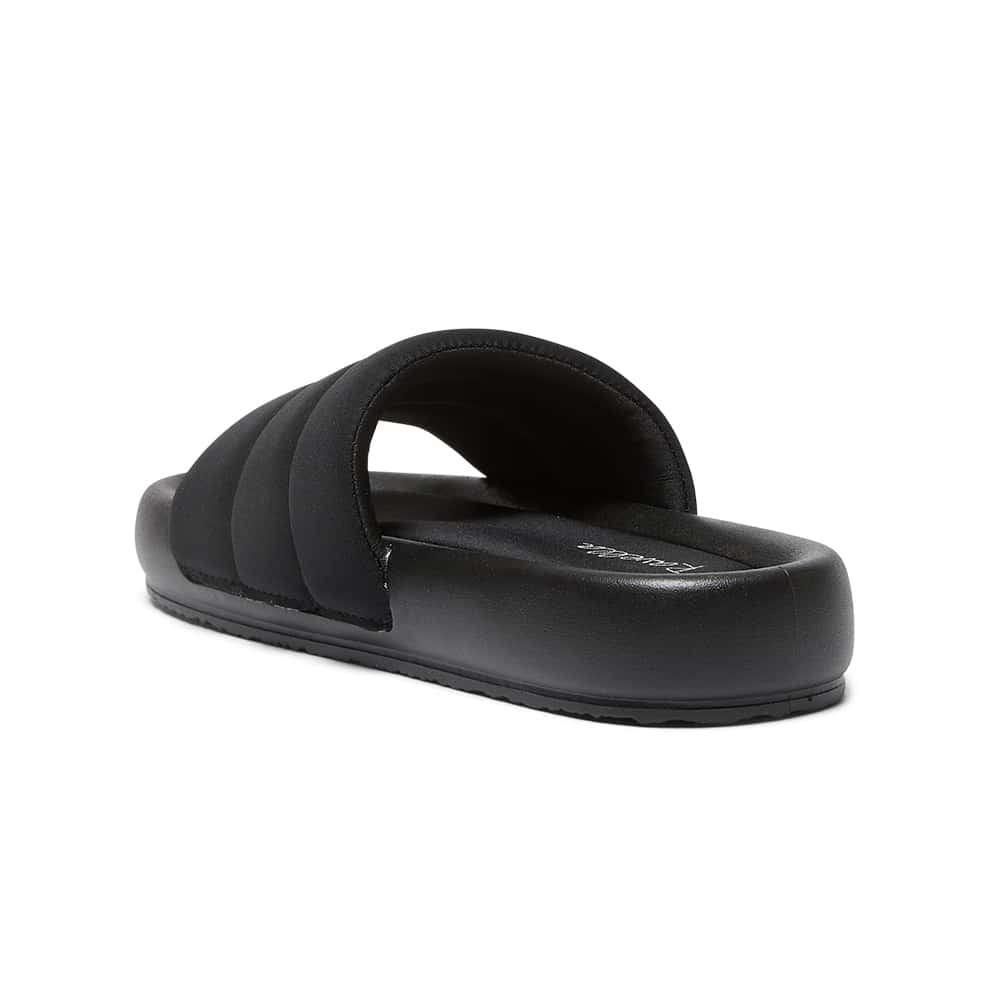 Scuba Slide in Black Fabric