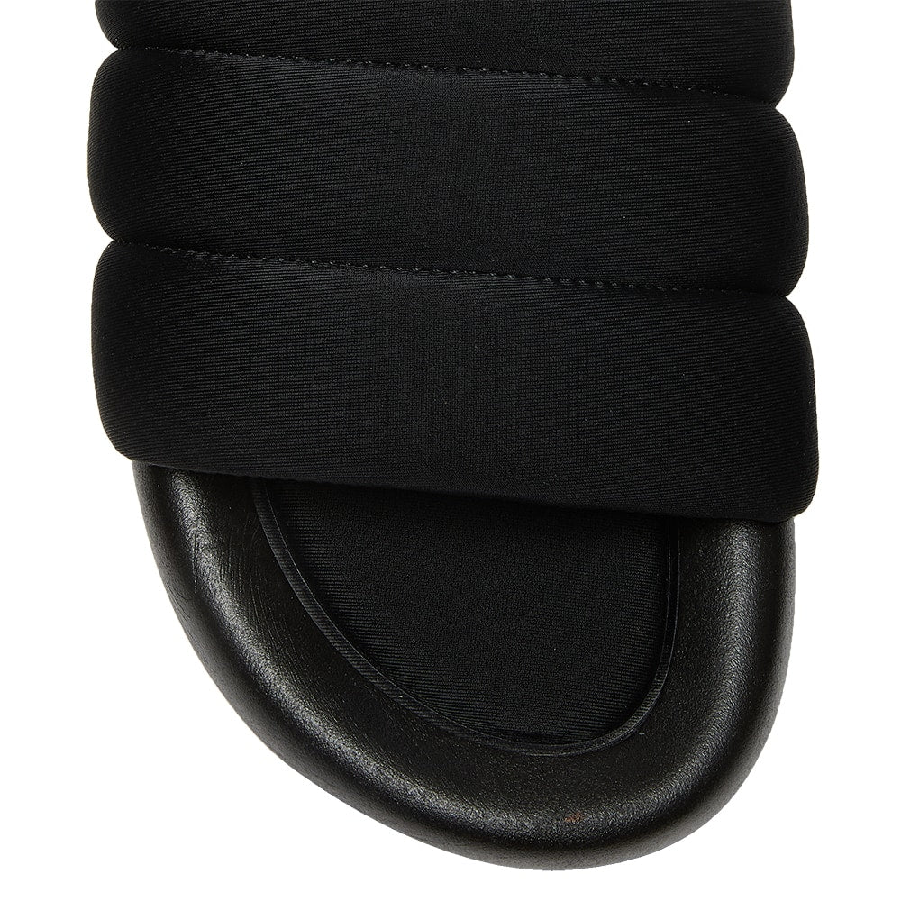 Scuba Slide in Black Fabric