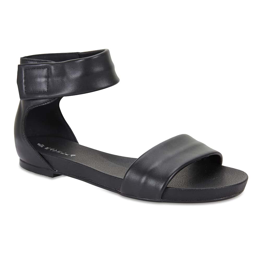 Shay Sandal in Black Leather