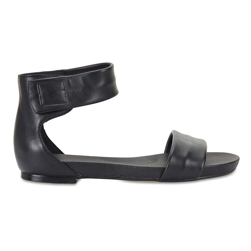 Shay Sandal in Black Leather