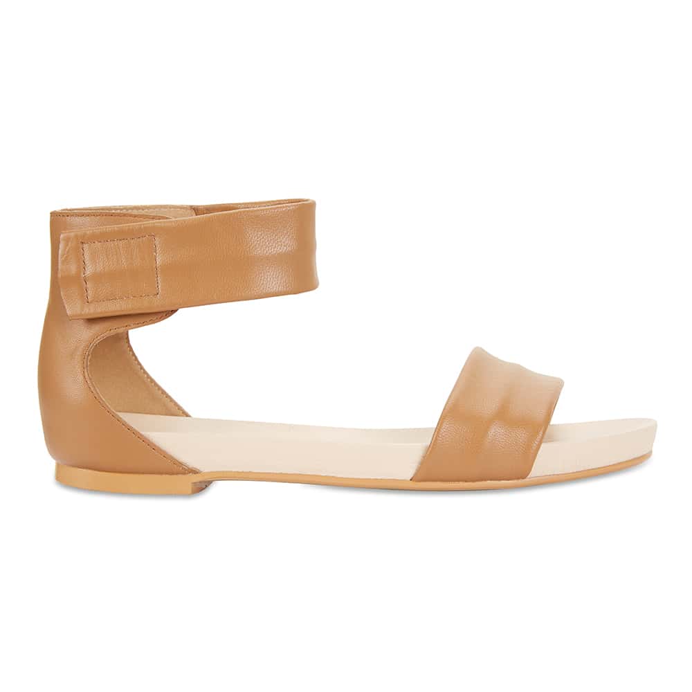 Shay Sandal in Tan Smooth Leather