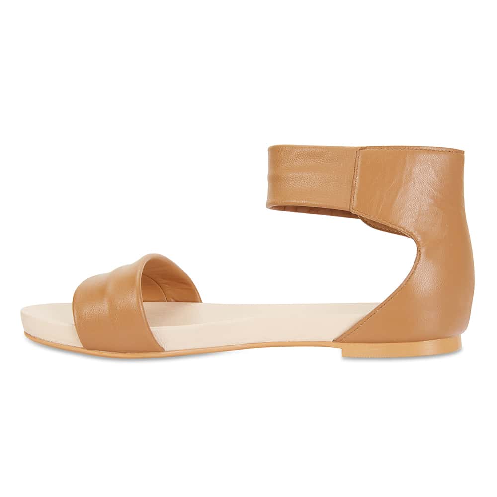 Shay Sandal in Tan Smooth Leather