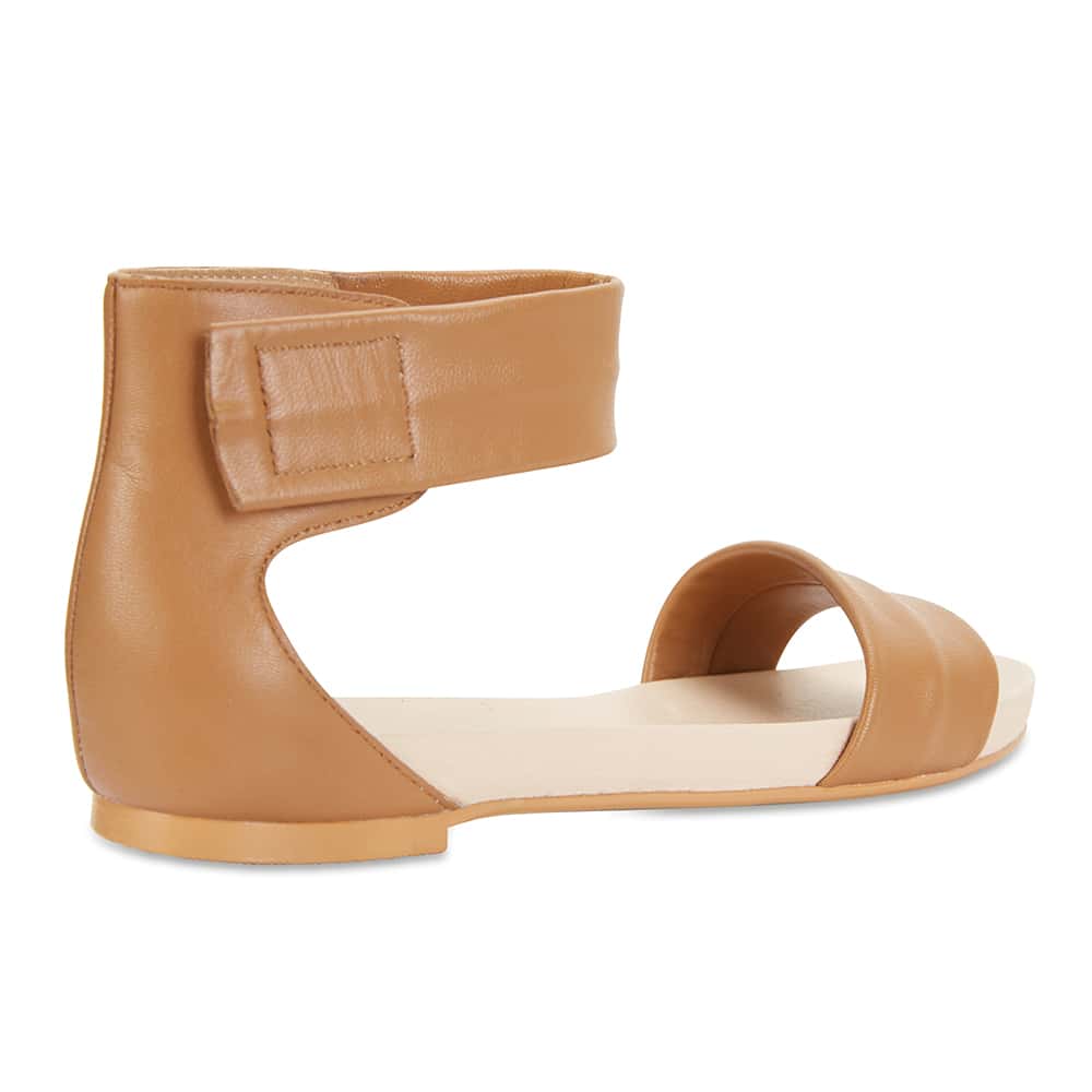 Shay Sandal in Tan Smooth Leather