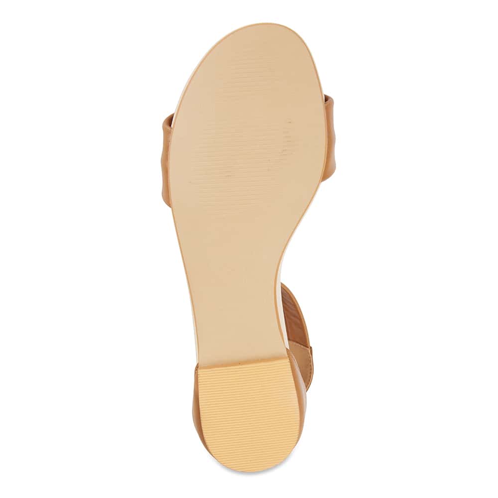 Shay Sandal in Tan Smooth Leather