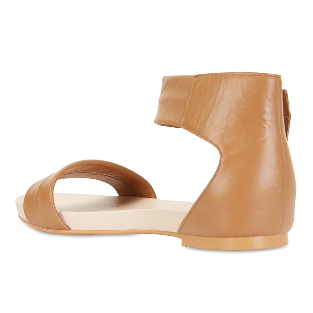 Shay Sandal in Tan Smooth Leather