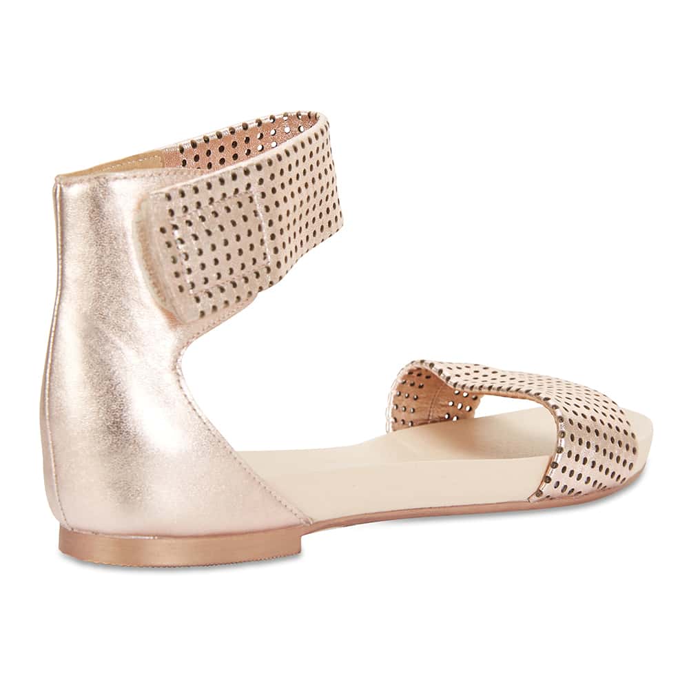 Shelly Sandal in Rose Gold Leather