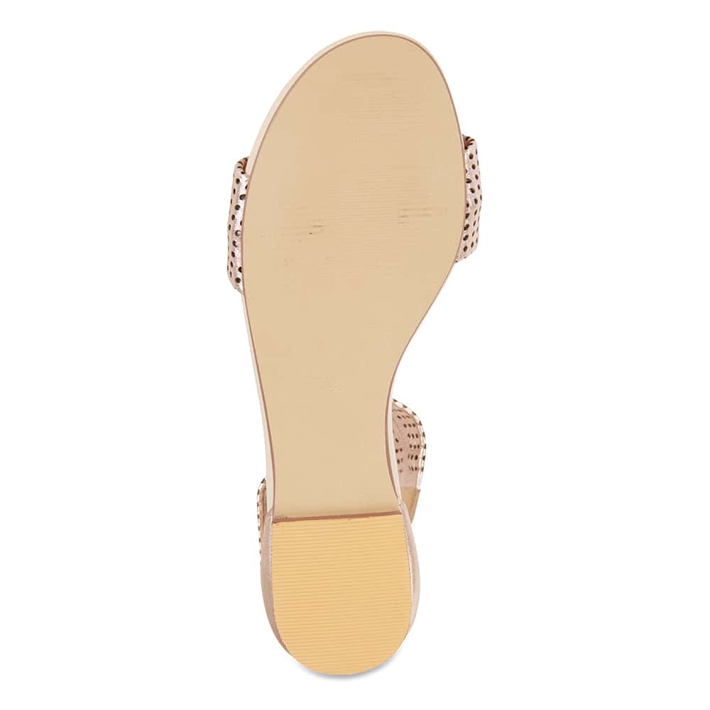 Shelly Sandal in Rose Gold Leather