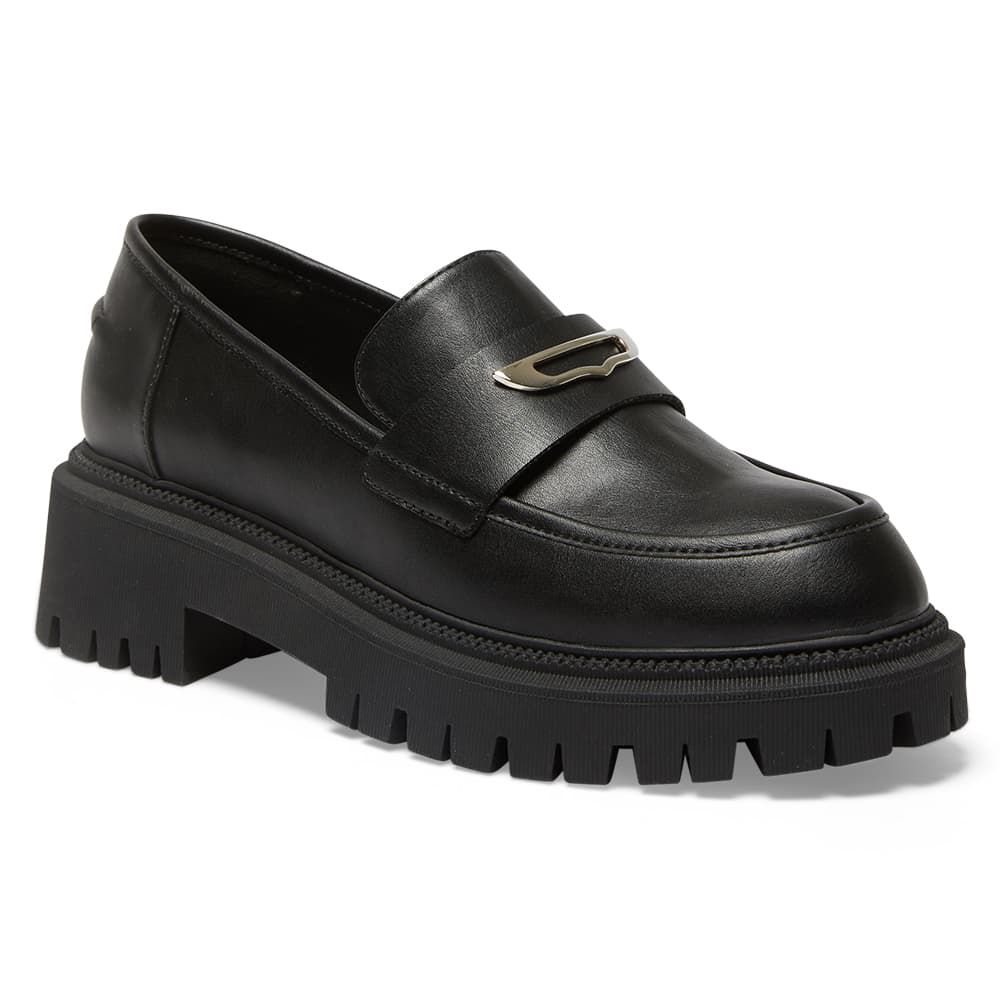 Simon Loafer in Black Smooth