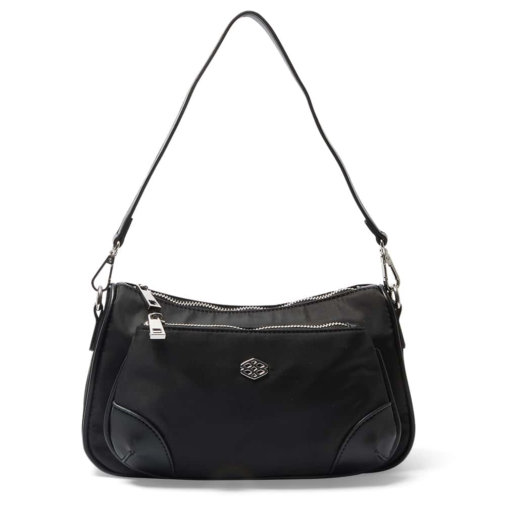 Simona Handbag in Black Nylon
