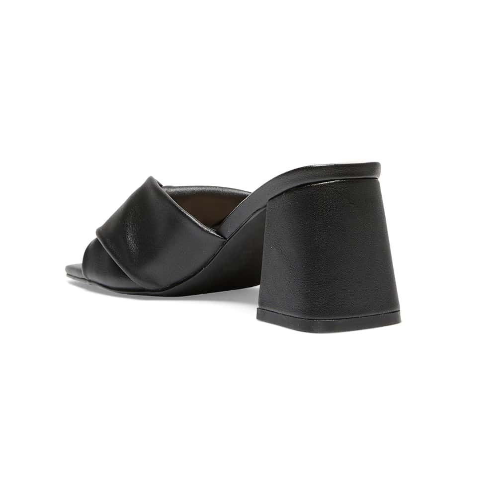 Skye Heel in Black Smooth