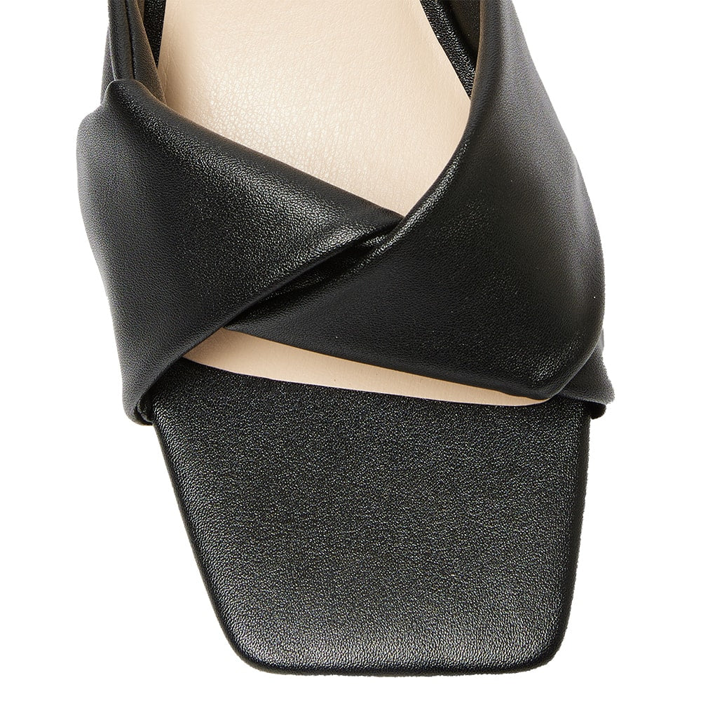 Skye Heel in Black Smooth