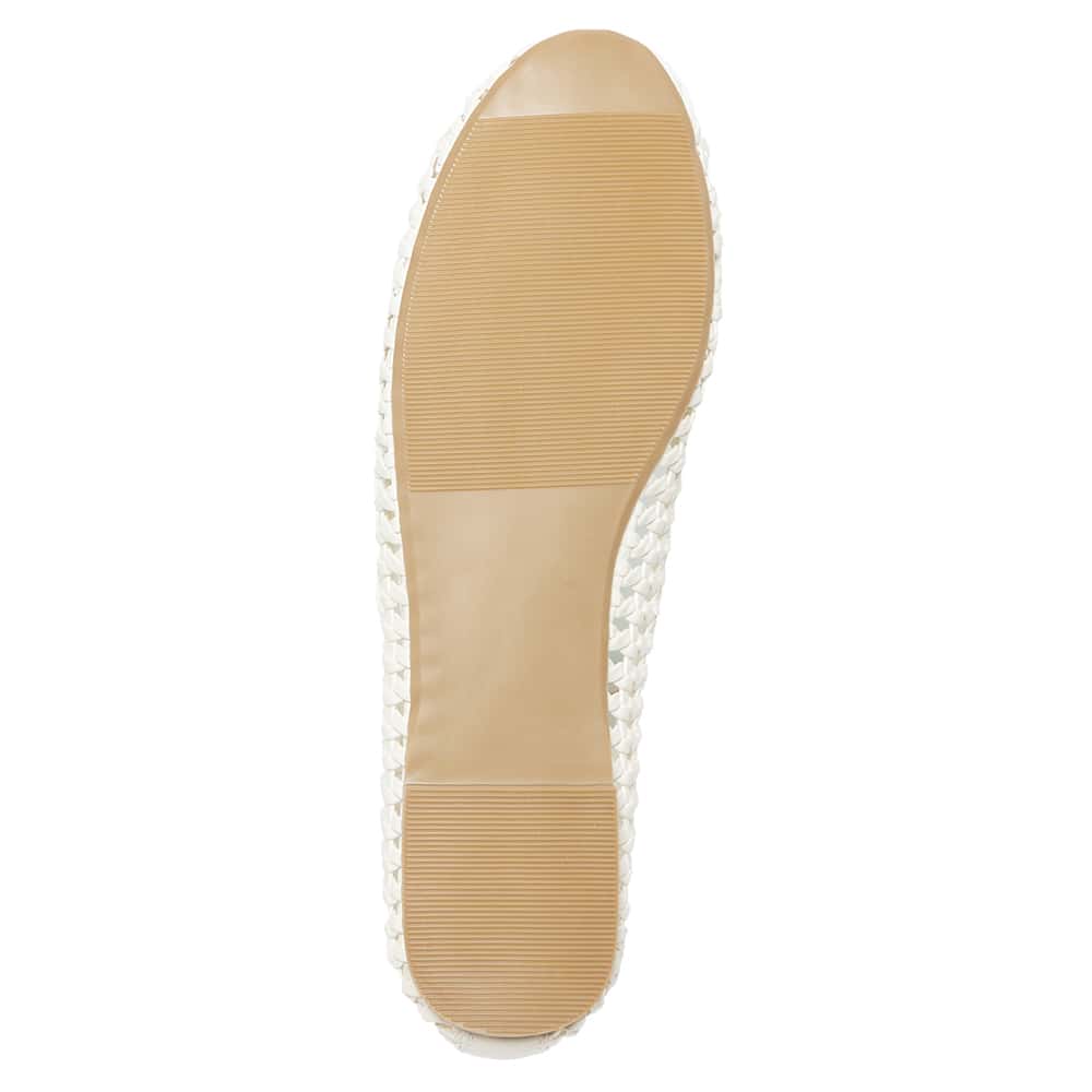 Sloane Flat in Bone Weave