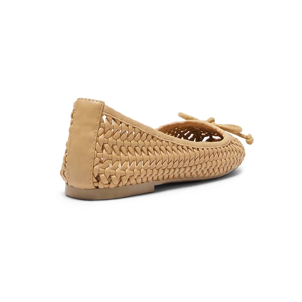 Sloane Ballet Flat in Caramel Weave