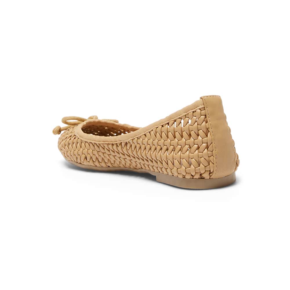 Sloane Ballet Flat in Caramel Weave