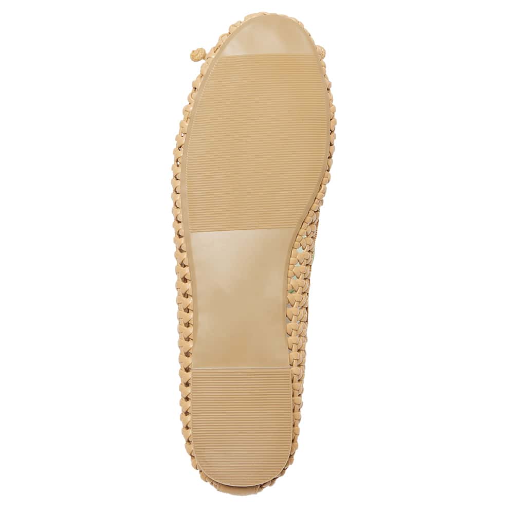 Sloane Ballet Flat in Caramel Weave