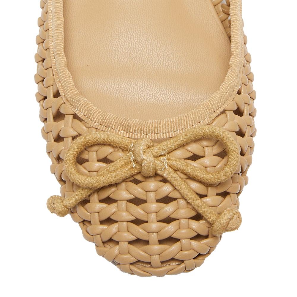 Sloane Ballet Flat in Caramel Weave