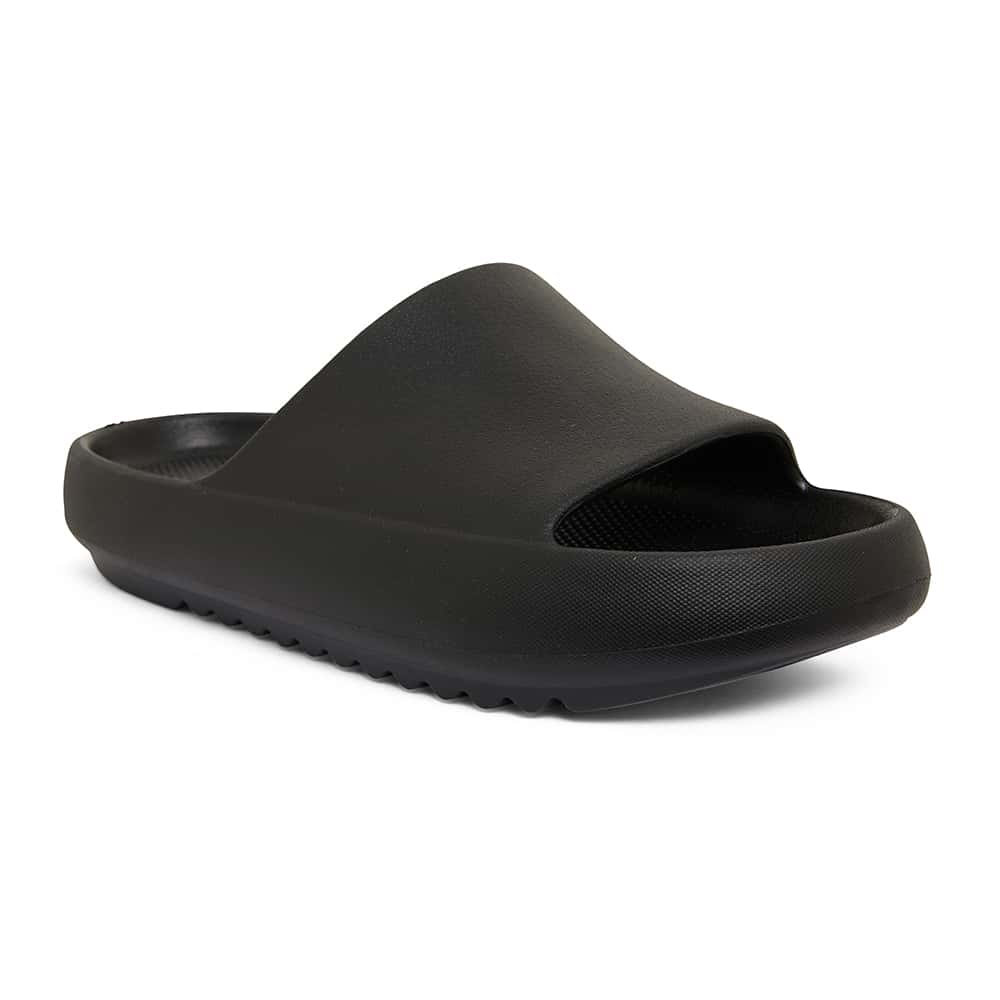 Splash Slide in Black Smooth Ravella Shoe HQ