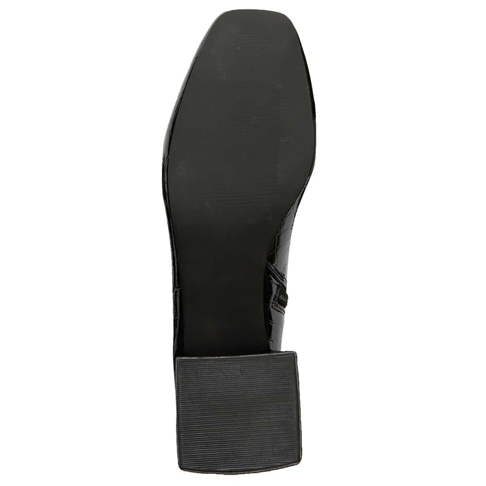 Tabby Boot in Black Croc