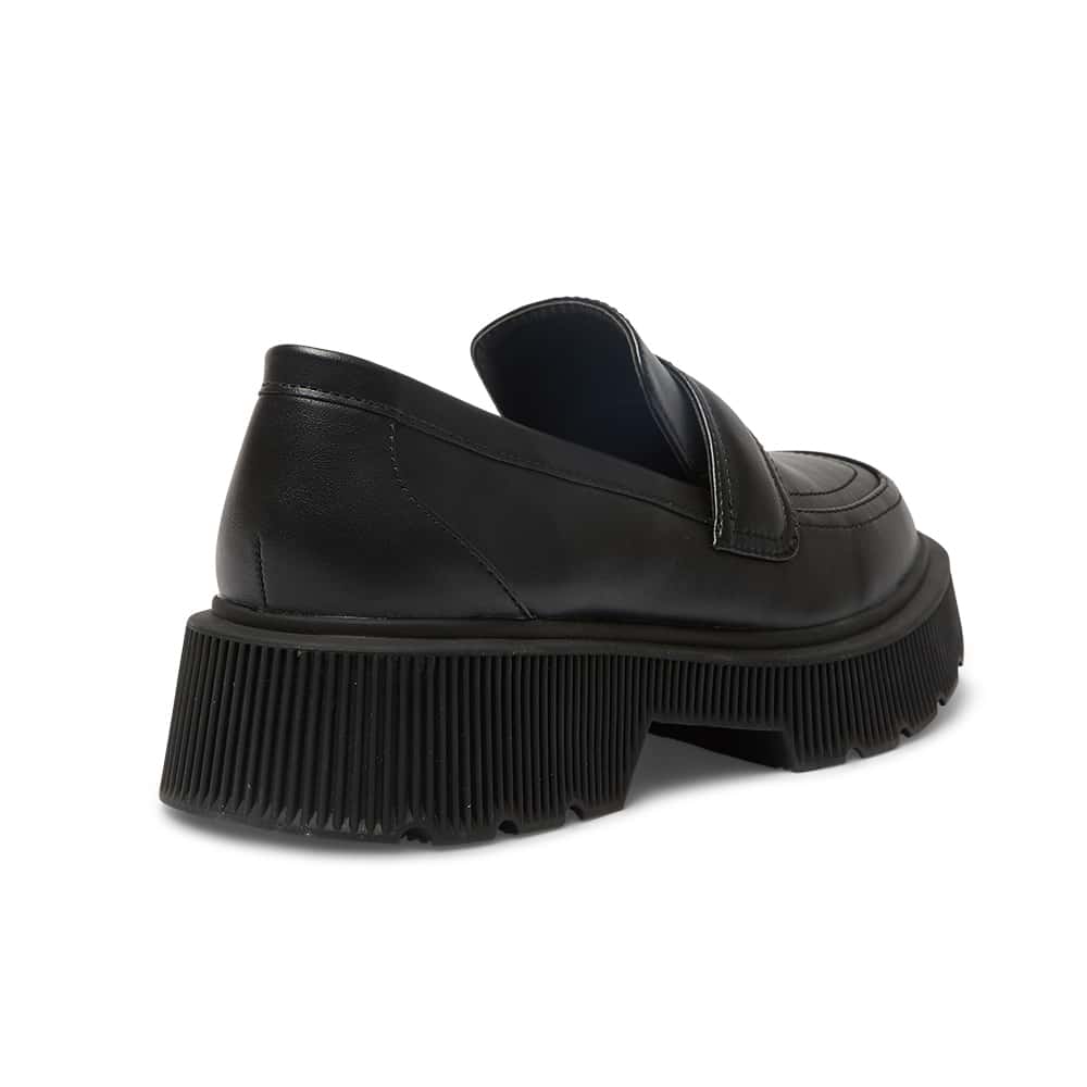 Tabloid Loafer in Black Smooth