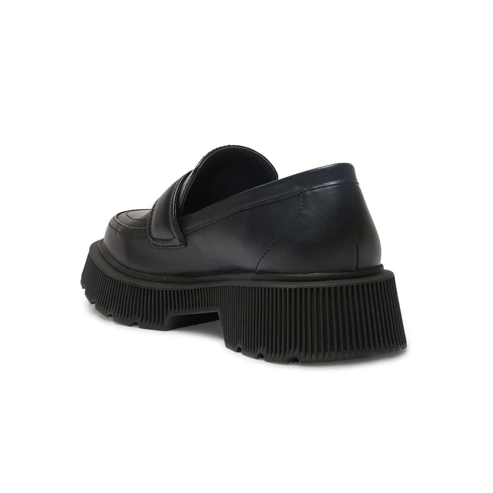 Tabloid Loafer in Black Smooth