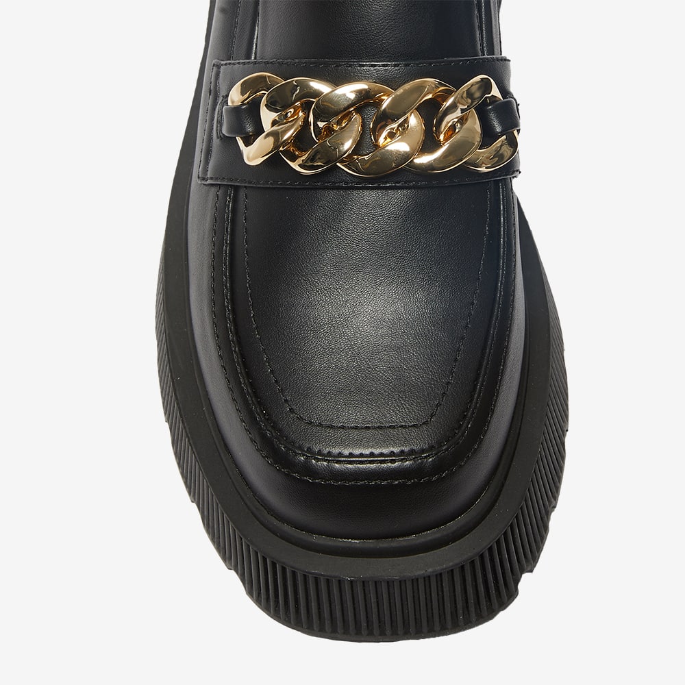 Tameka Loafer in Black Smooth