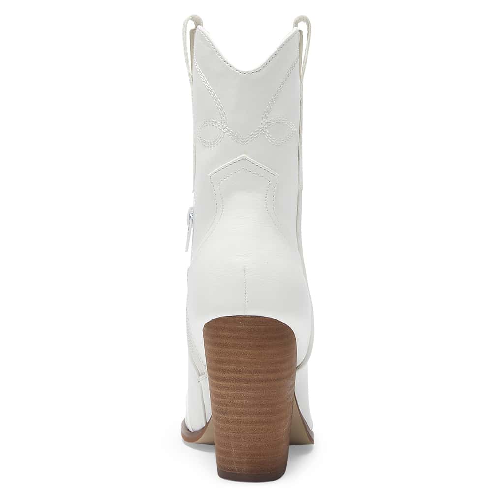 Tammy Boot in White Smooth