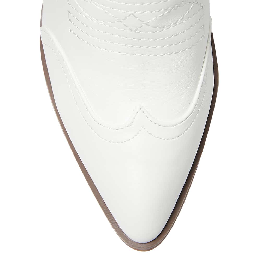 Tammy Boot in White Smooth