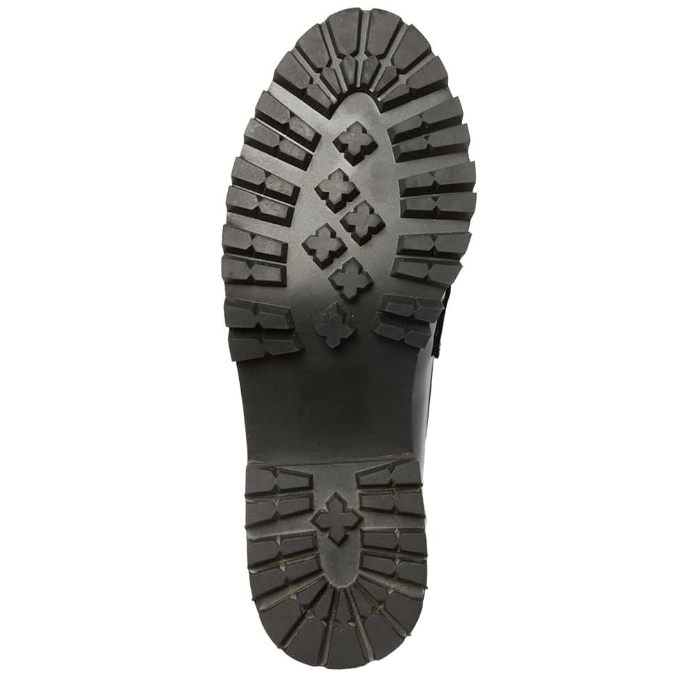 Teacher Loafer in Black Patent