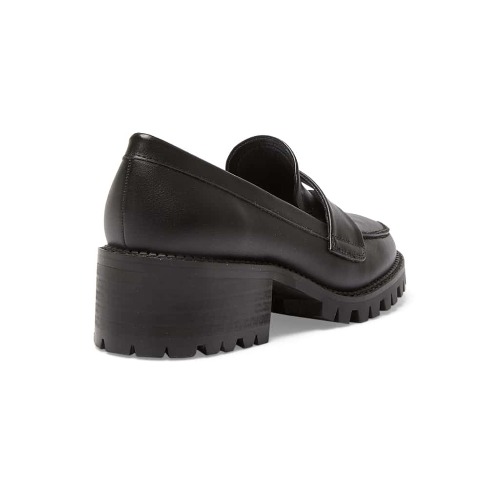 Teacher Loafer in Black Smooth