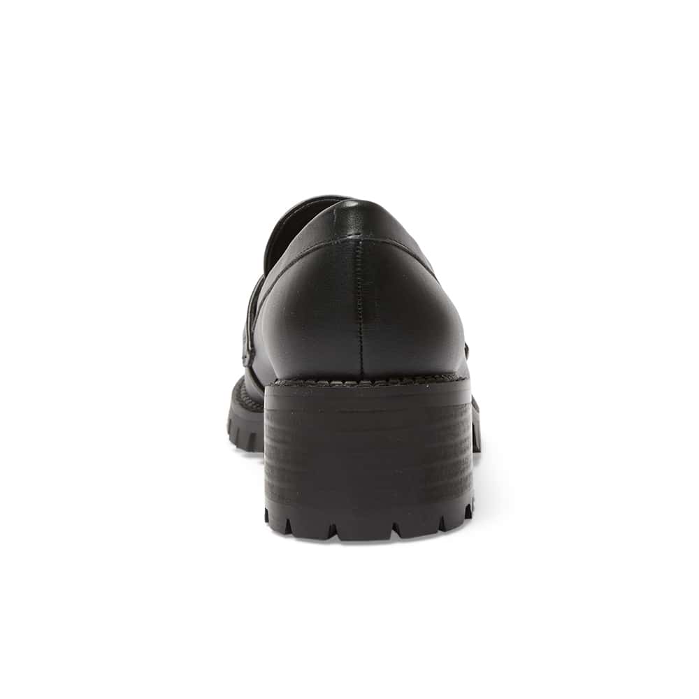 Teacher Loafer in Black Smooth