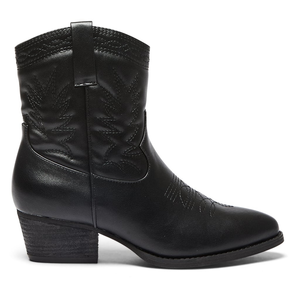 Texas Boot in Black Smooth