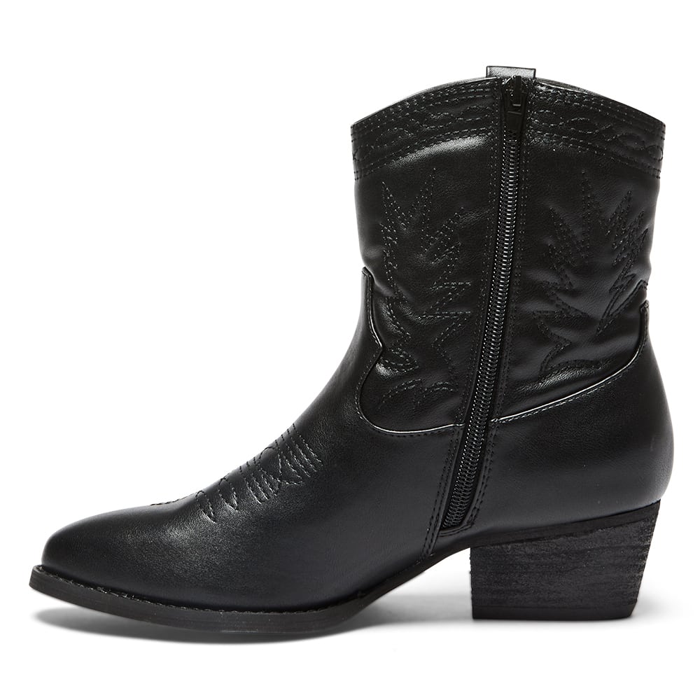 Texas Boot in Black Smooth